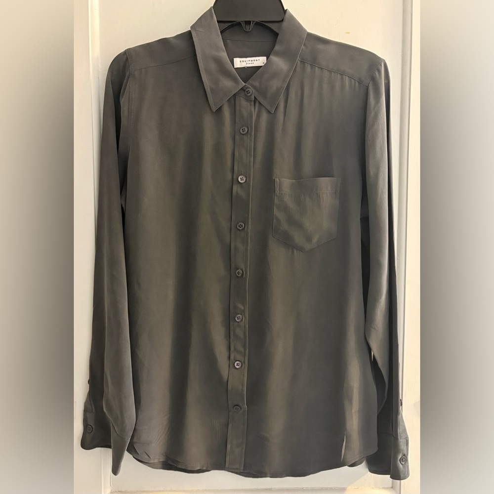 Equipment Gray Button Down Shirt